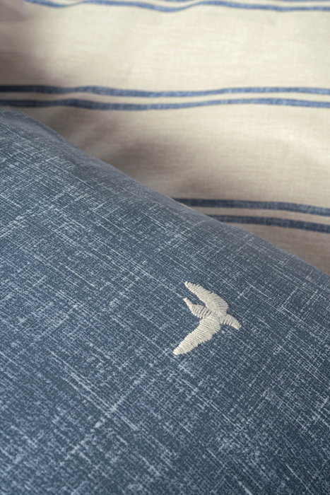 L'essentiel linge de maison Ceria - Azul oscuro, Juego de funda de edredón doble L'essentiel linge de maison Ceria - Azul oscuro, Juego de funda de edredón doble
